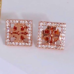 Tory Burch logo stud earrings